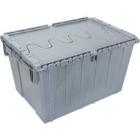 Contenant de distribution en plastique avec dessus basculant, 21,65" x 15,5" x 12,5", Gris PB Rental Co. Ltd.
