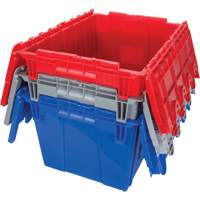 Contenant de distribution en plastique avec dessus basculant, 21,65" x 15,5" x 12,5", Gris PB Rental Co. Ltd.