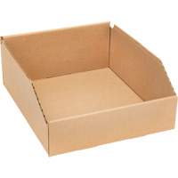 Boîtes profondes en carton ondul&eacute;, 11-3/4" la x 11-1/4" p x 4-1/2" h, Beige PB Rental Co. Ltd.