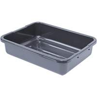 Bac d'entreposage tout usage &agrave; fond rainur&eacute;, 5" ha x 15" p x 21" lo, Plastique, Gris PB Rental Co. Ltd.
