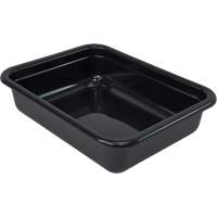 Bac d'entreposage tout usage &agrave; fond plat, 5" ha x 17" p x 22" lo, Plastique, Noir PB Rental Co. Ltd.