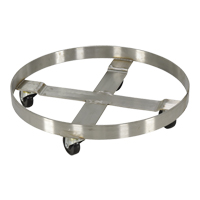 Chariots pour barils, Acier inoxydable, Capacit&eacute;e 800 lb, Diam&egrave;tre 23-1/4", Roue en Caoutchouc PB Rental Co. Ltd.