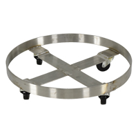 Chariots pour barils, Acier inoxydable, Capacit&eacute;e 800 lb, Diam&egrave;tre 23-1/4", Roue en Caoutchouc PB Rental Co. Ltd.