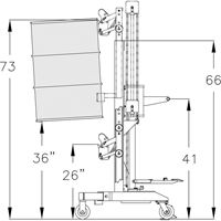 Ergonomic Drum Handler High Reach - DM-1100-HR, 30 - 85 US Gal. (25 - 70 Imperial Gal.) PB Rental Co. Ltd.