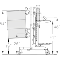 Ergonomic Drum Handler Scale Model - DM-1100-S, 30 - 85 US Gal. (25 - 70 Imperial Gal.) PB Rental Co. Ltd.