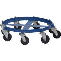 Octagon Drum Dolly, Steel, 2000 lbs. Capacity, 27-1/16" Diameter, Cast Iron Casters PB Rental Co. Ltd.