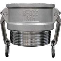 Accouplement &agrave; came et rainure, Acier inoxydable, Type B, 3/4", NPT m&acirc;le, 250 PSI PB Rental Co. Ltd.