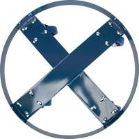 Drum Dolly, Steel, 1400 lbs. Capacity, 24" Diameter, Blue Elastic Casters PB Rental Co. Ltd.