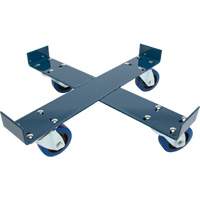 Drum Dolly, Steel, 1400 lbs. Capacity, 24" Diameter, Blue Elastic Casters PB Rental Co. Ltd.