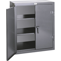 Counter Top Storage Cabinets, Steel, 2 Shelves, 36" H x 24" W x 20" D, Grey PB Rental Co. Ltd.