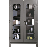 Clearview Cabinets, Steel, 4 Shelves, 60" H x 48" W x 24" D PB Rental Co. Ltd.