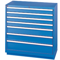 Drawer Cabinets, 7 Drawers, 40-1/4" W x 22-1/2" D x 41-3/4" H, Bright blue PB Rental Co. Ltd.