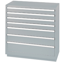 Drawer Cabinets, 7 Drawers, 40-1/4" W x 22-1/2" D x 41-3/4" H, Grey PB Rental Co. Ltd.