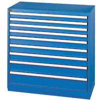 Drawer Cabinets, 9 Drawers, 40-1/4" W x 22-1/2" D x 41-3/4" H, Bright blue PB Rental Co. Ltd.