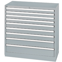 Drawer Cabinets, 9 Drawers, 40-1/4" W x 22-1/2" D x 41-3/4" H, Grey PB Rental Co. Ltd.