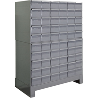 Industrial Drawer Cabinets With Base, 60 Drawers, 34-1/8" W x 12-1/4" D x 48-1/8" H, Grey PB Rental Co. Ltd.