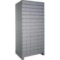 Industrial Drawer Cabinets With Base, 90 Drawers, 34-1/8" W x 12-1/4" D x 69-1/8" H, Grey PB Rental Co. Ltd.