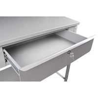 Open Floor Style Shop Desk, 34-1/2" W x 30" D x 53" H, Grey PB Rental Co. Ltd.