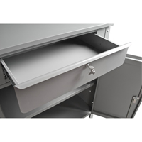 Cabinet Style Shop Desk, 34-1/2" W x 30" D x 53" H, Grey PB Rental Co. Ltd.