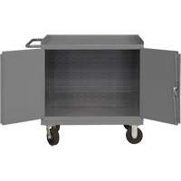 Mobile Workbench Cabinet with Louvered Panel Back, Steel Surface PB Rental Co. Ltd.