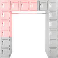 Arche de casiers &eacute;conomiques assembl&eacute;s Clean Line, 16 niveaux, Bloc de 3, 18" x 72" x 12", Acier PB Rental Co. Ltd.