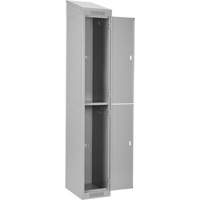 Clean Line Lockers, 2 -tier, Bank of 4, 48" x 18" x 78", Steel, Grey, Rivet (Assembled) PB Rental Co. Ltd.