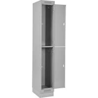 Clean Line Lockers, 2 -tier, Bank of 4, 48" x 18" x 76", Steel, Grey, Rivet (Assembled) PB Rental Co. Ltd.