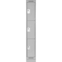 Casiers Clean Line, 3 niveaux, 12" x 18" x 76", Acier, Gris, Rivet (assembl&eacute;) PB Rental Co. Ltd.