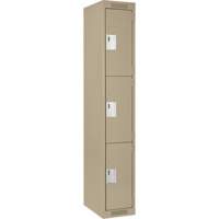 Casiers Clean Line, 3 niveaux, 12" x 18" x 72", Acier, Beige, Rivet (assembl&eacute;) PB Rental Co. Ltd.