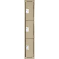 Casiers Clean Line, 3 niveaux, 12" x 18" x 72", Acier, Beige, Rivet (assembl&eacute;) PB Rental Co. Ltd.