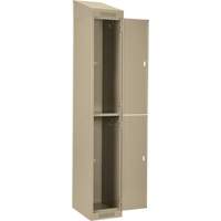 Clean Line Lockers, 2 -tier, Bank of 4, 48" x 18" x 78", Steel, Beige, Rivet (Assembled) PB Rental Co. Ltd.