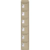 Clean Line Lockerette, 6 -tier, 12" x 18" x 78", Steel, Beige, Rivet (Assembled) PB Rental Co. Ltd.