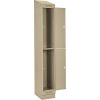 Clean Line Lockers, 2 -tier, Bank of 4, 48" x 18" x 82", Steel, Beige, Rivet (Assembled) PB Rental Co. Ltd.