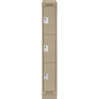 Casiers Clean Line, 3 niveaux, 12" x 18" x 82", Acier, Beige, Rivet (assembl&eacute;) PB Rental Co. Ltd.