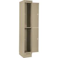 Clean Line Lockers, 2 -tier, Bank of 4, 48" x 18" x 76", Steel, Beige, Rivet (Assembled) PB Rental Co. Ltd.