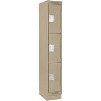 Casiers Clean Line, 3 niveaux, 12" x 18" x 76", Acier, Beige, Rivet (assembl&eacute;) PB Rental Co. Ltd.