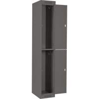 Clean Line Lockers, 2 -tier, Bank of 4, 48" x 18" x 72", Steel, Charcoal, Rivet (Assembled) PB Rental Co. Ltd.