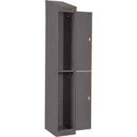 Clean Line Lockers, 2 -tier, Bank of 4, 48" x 18" x 78", Steel, Charcoal, Rivet (Assembled) PB Rental Co. Ltd.