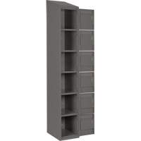 Clean Line Lockerette, 6 -tier, Bank of 4, 48" x 18" x 78", Steel, Charcoal, Rivet (Assembled) PB Rental Co. Ltd.