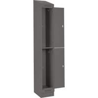 Clean Line Lockers, 2 -tier, Bank of 4, 48" x 18" x 82", Steel, Charcoal, Rivet (Assembled) PB Rental Co. Ltd.