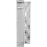 Casiers Clean Line, 12" x 18" x 76", Acier, Gris, Rivet (assembl&eacute;), Perfor&eacute; PB Rental Co. Ltd.