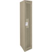 Clean Line Lockers, 12" x 15" x 72", Steel, Beige, Rivet (Assembled), Perforated PB Rental Co. Ltd.
