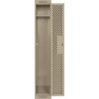 Clean Line Lockers, 12" x 15" x 72", Steel, Beige, Rivet (Assembled), Perforated PB Rental Co. Ltd.