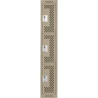 Casiers Clean Line, 3 niveaux, 12" x 12" x 72", Acier, Beige, Rivet (assembl&eacute;), Perfor&eacute; PB Rental Co. Ltd.
