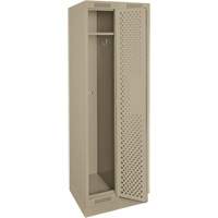 Clean Line Lockers, Bank of 2, 24" x 12" x 76", Steel, Beige, Rivet (Assembled), Perforated PB Rental Co. Ltd.