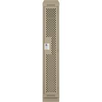 Casiers Clean Line, 12" x 12" x 82", Acier, Beige, Rivet (assembl&eacute;), Perfor&eacute; PB Rental Co. Ltd.