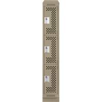 Casiers Clean Line, 3 niveaux, 12" x 15" x 82", Acier, Beige, Rivet (assembl&eacute;), Perfor&eacute; PB Rental Co. Ltd.