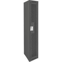 Clean Line Lockers, 12" x 15" x 72", Steel, Charcoal, Rivet (Assembled), Perforated PB Rental Co. Ltd.