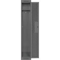 Clean Line Lockers, 12" x 15" x 72", Steel, Charcoal, Rivet (Assembled), Perforated PB Rental Co. Ltd.