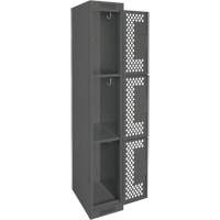 Casiers Clean Line, 3 niveaux, 12" x 12" x 72", Acier, Charbon, Rivet (assembl&eacute;), Perfor&eacute; PB Rental Co. Ltd.